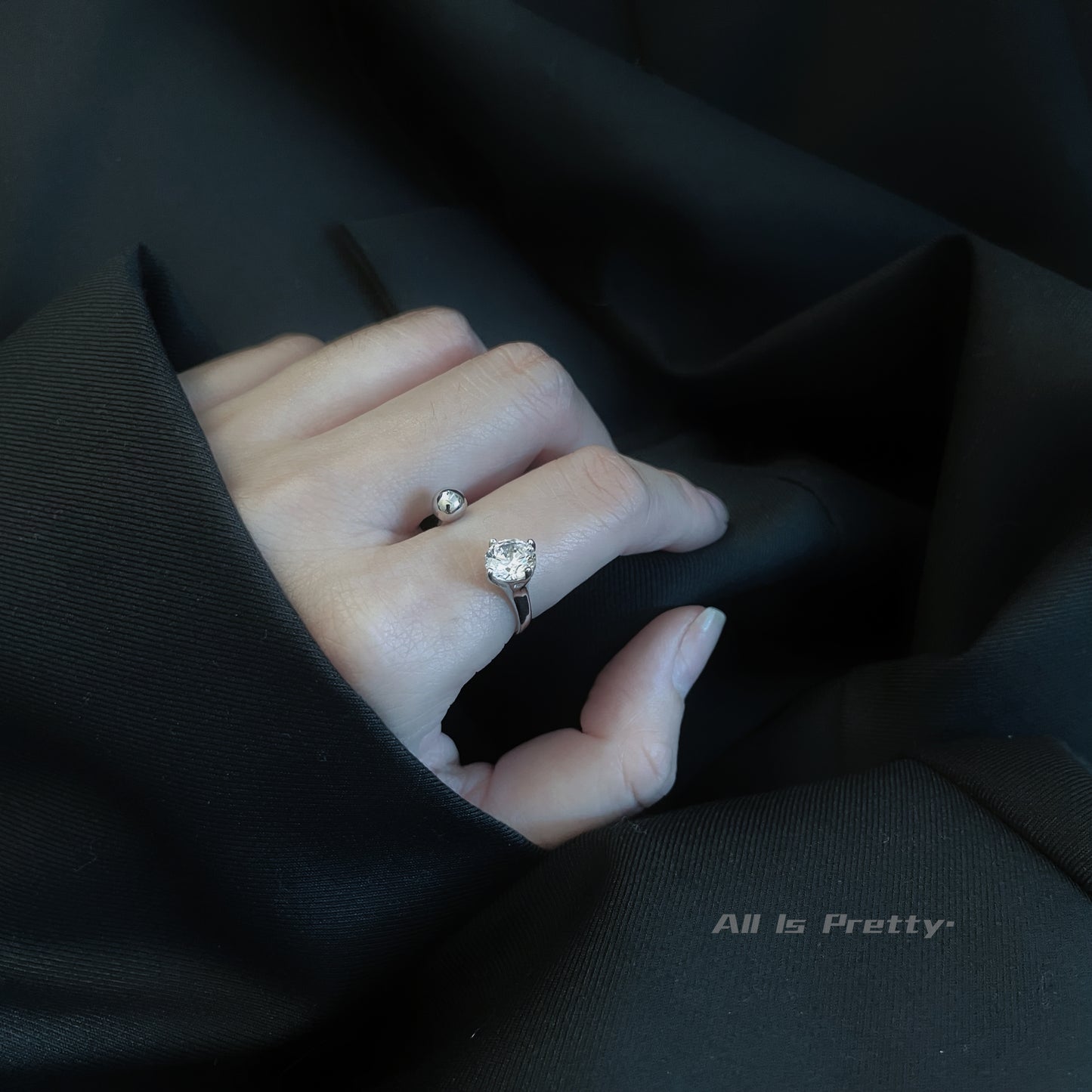 Sterling silver open ring