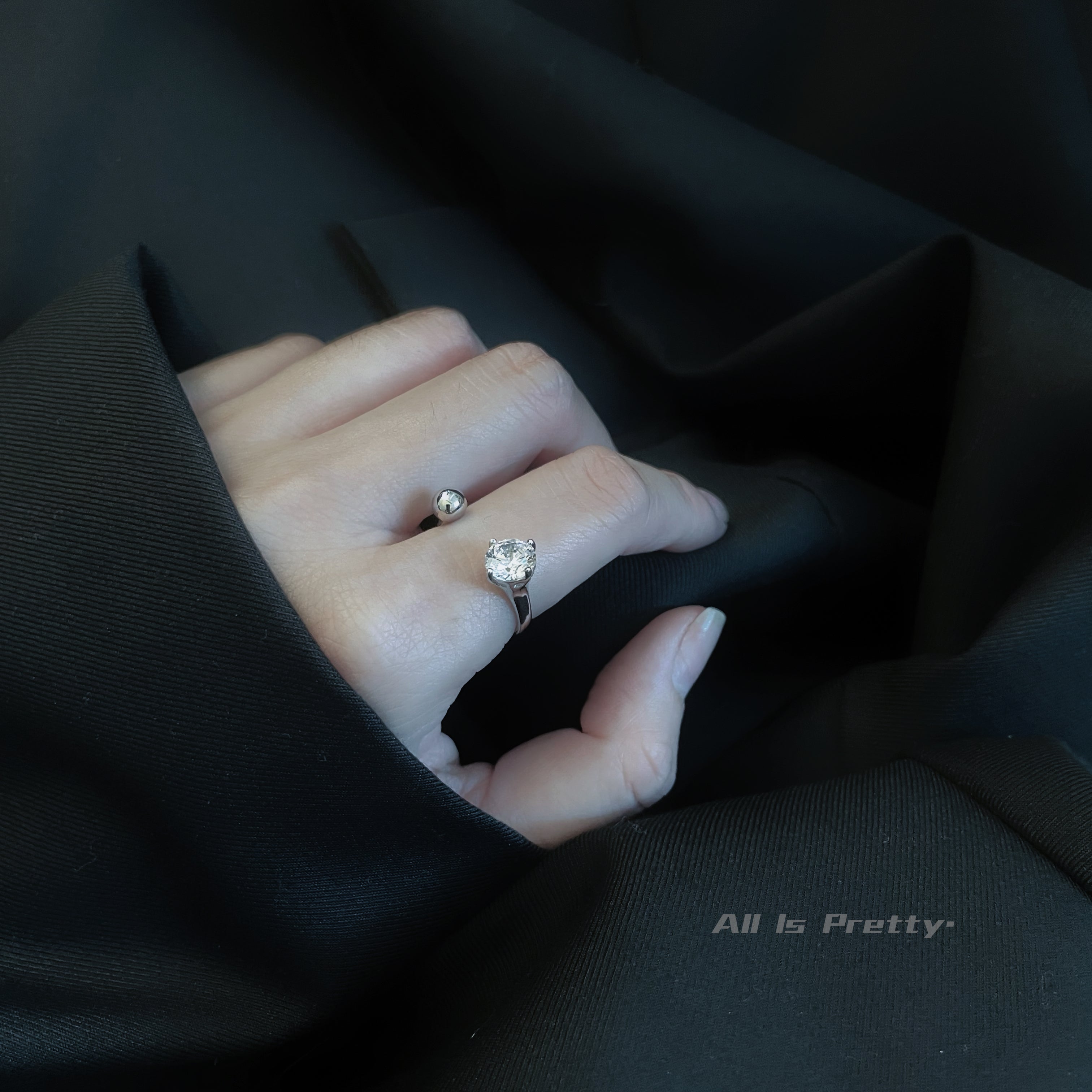 Sterling silver open ring
