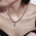 Crystal Pendant Chain Necklace