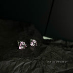 Pink diamonds studded earrings