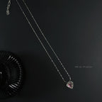Purple heart pendant gold plated necklace