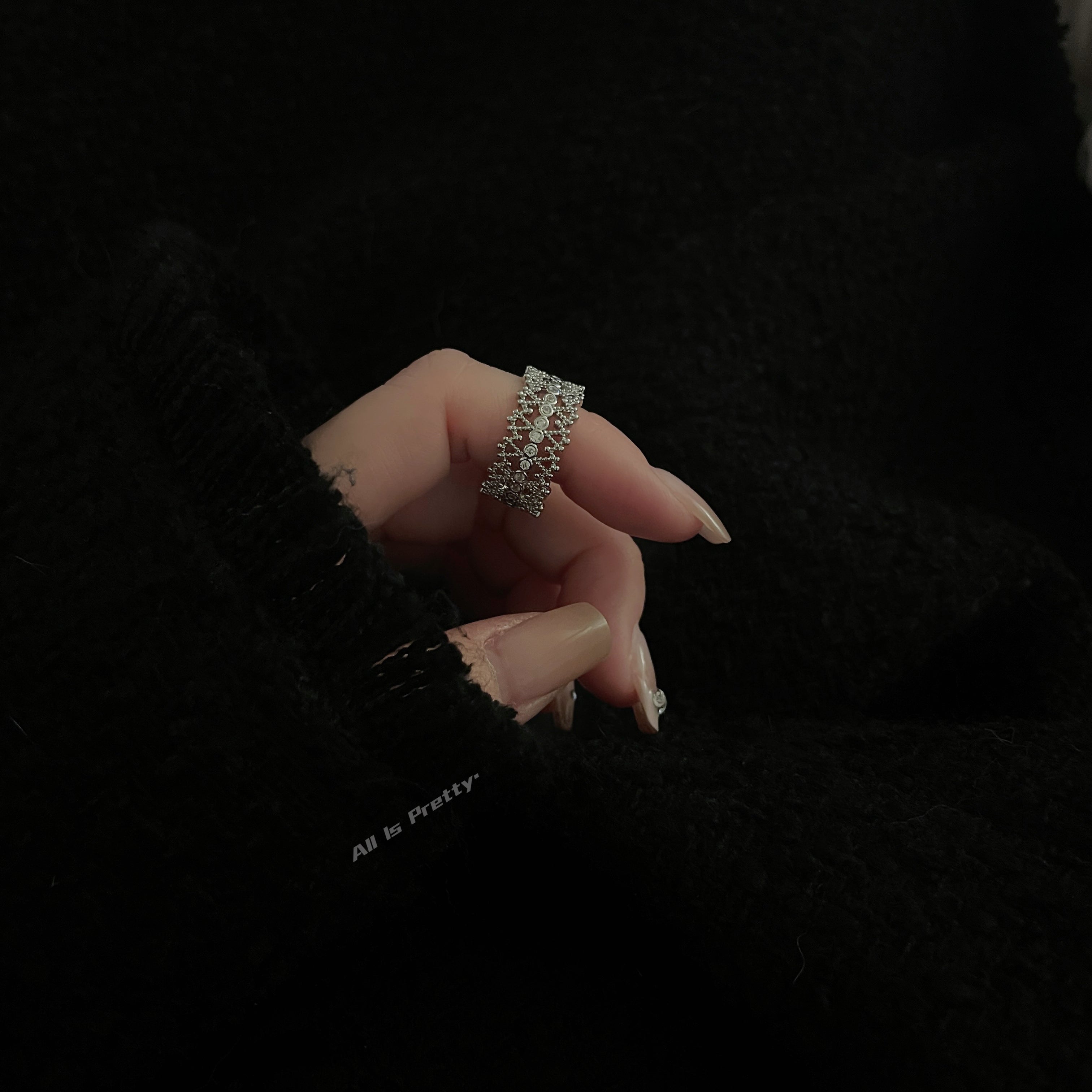 Lace open ring