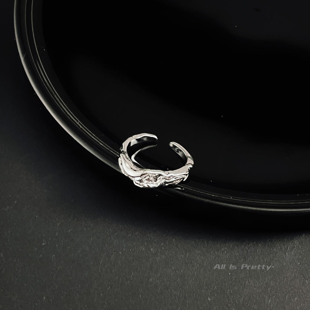 Textured open ring