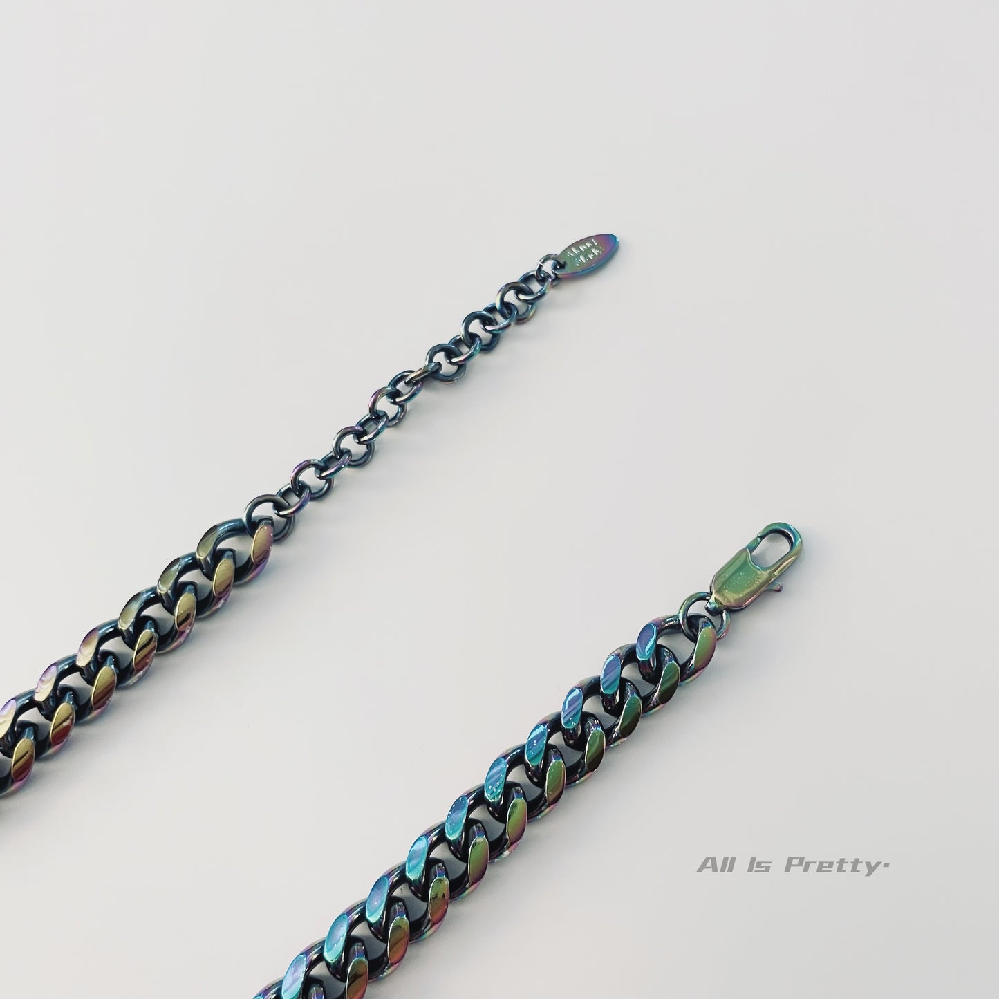 Unisex Holographic Cuban Link Necklace