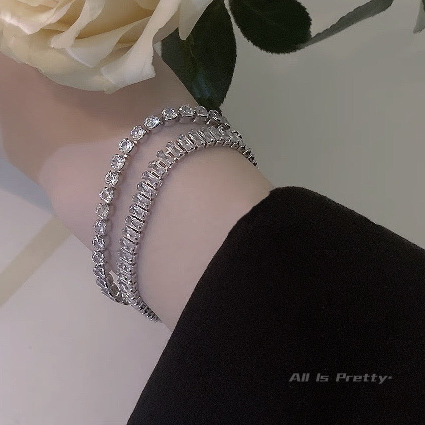 Crystal tennis bracelet