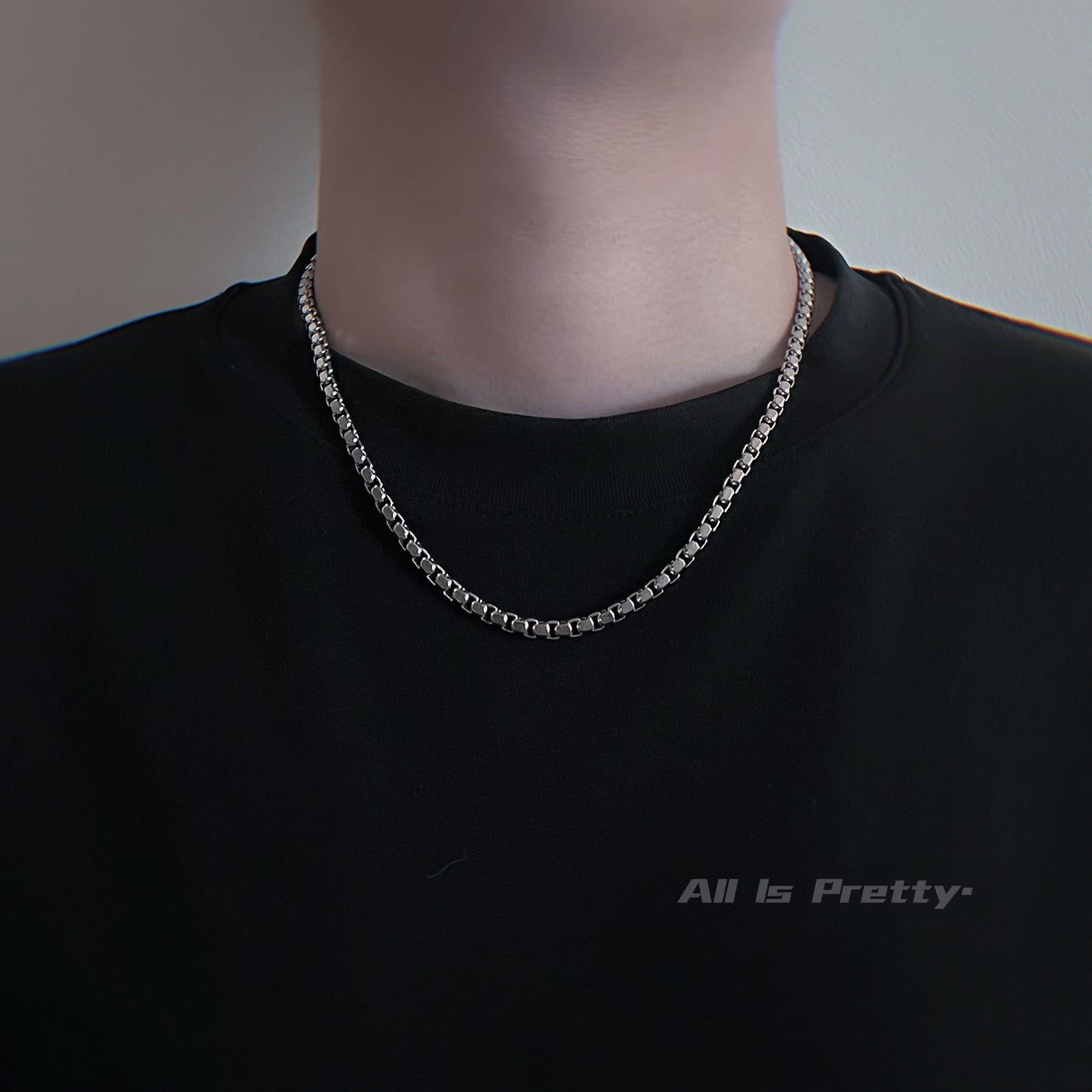 Unisex box chain necklace