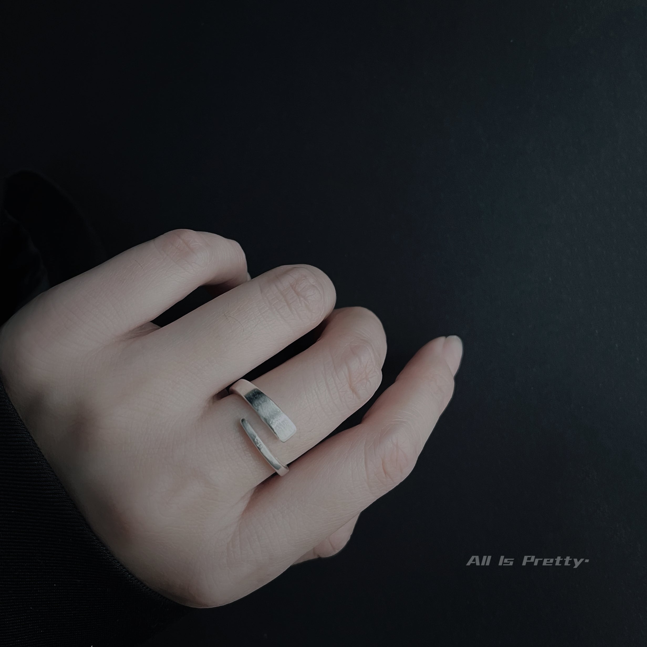 Sterling silver wrapped ring