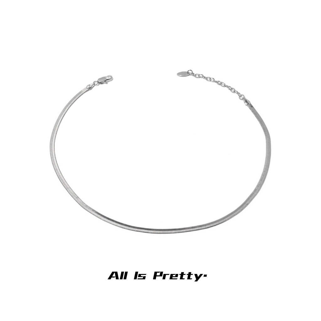 Classic Unisex Herringbone Chain Necklace