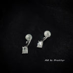 Crystal dropped clip-on earrings