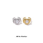 Chunky heart open ring