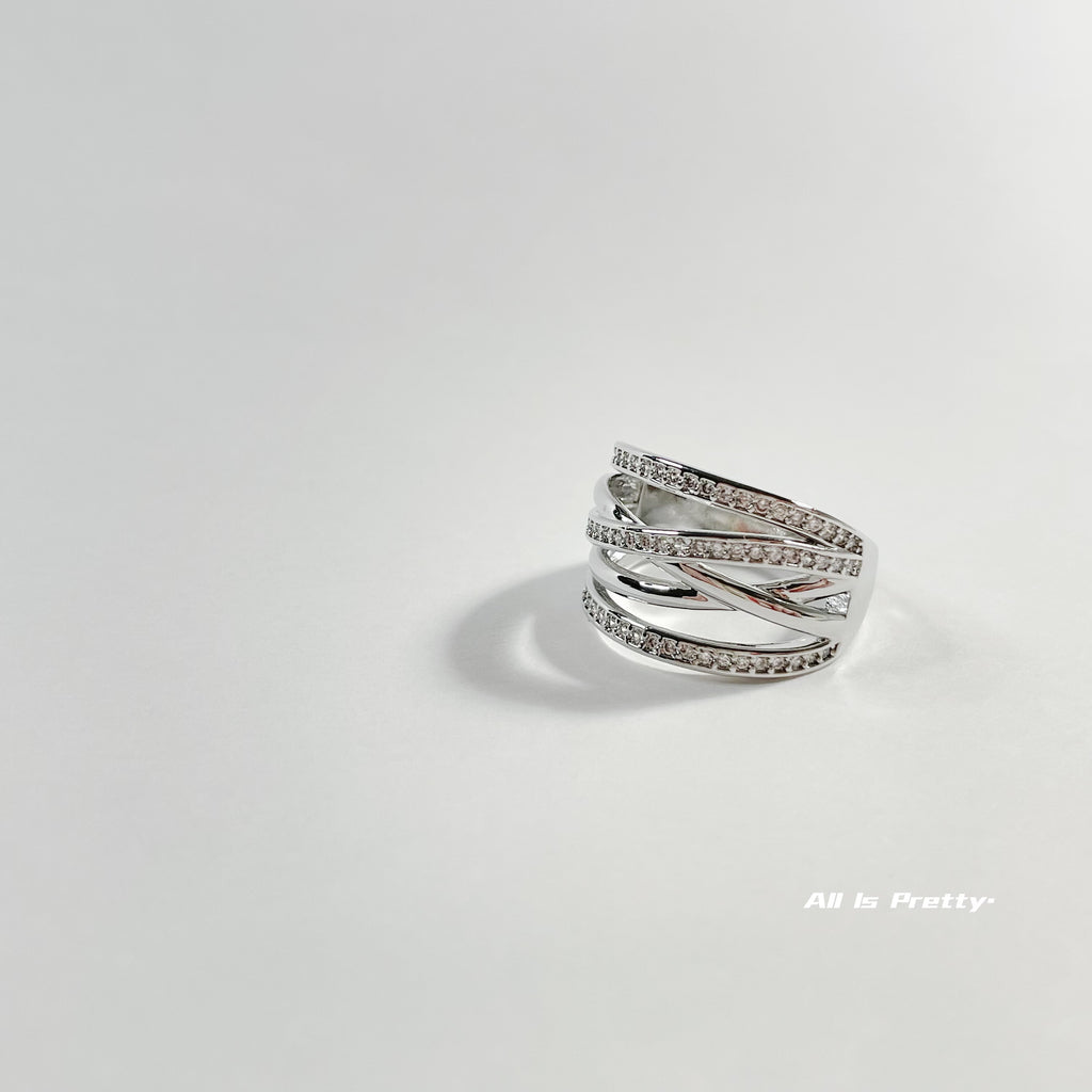 Layered crystal ring