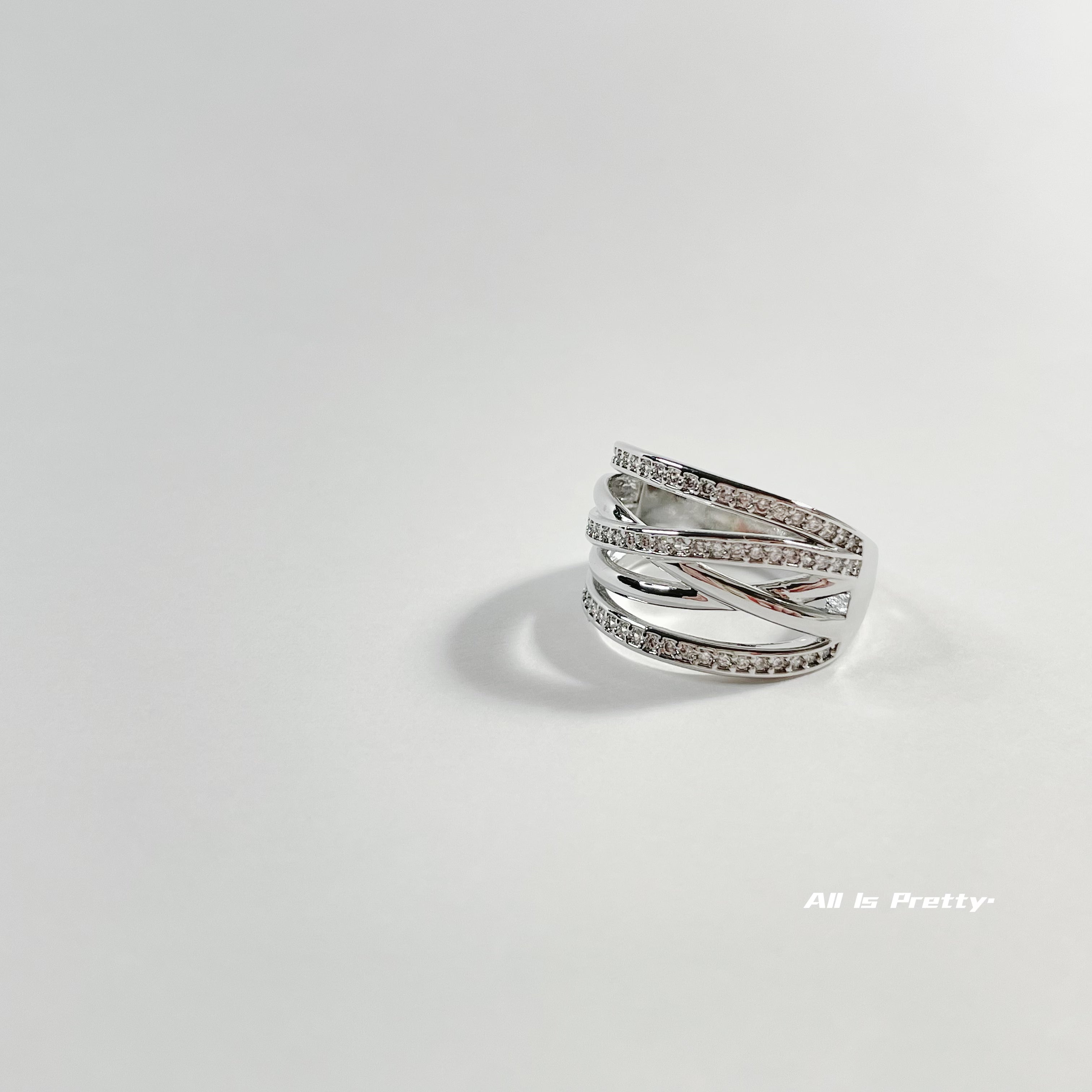 Layered crystal ring