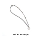 Unisex metal OT necklace