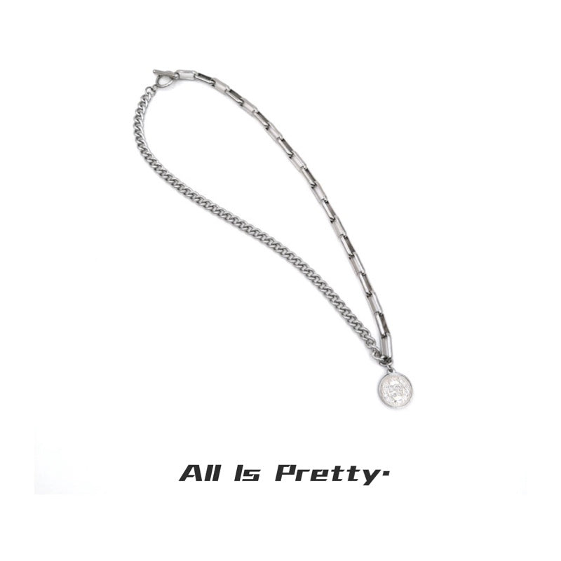 Unisex metal OT necklace