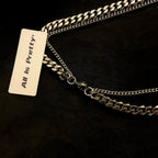Double layered King pendant necklace