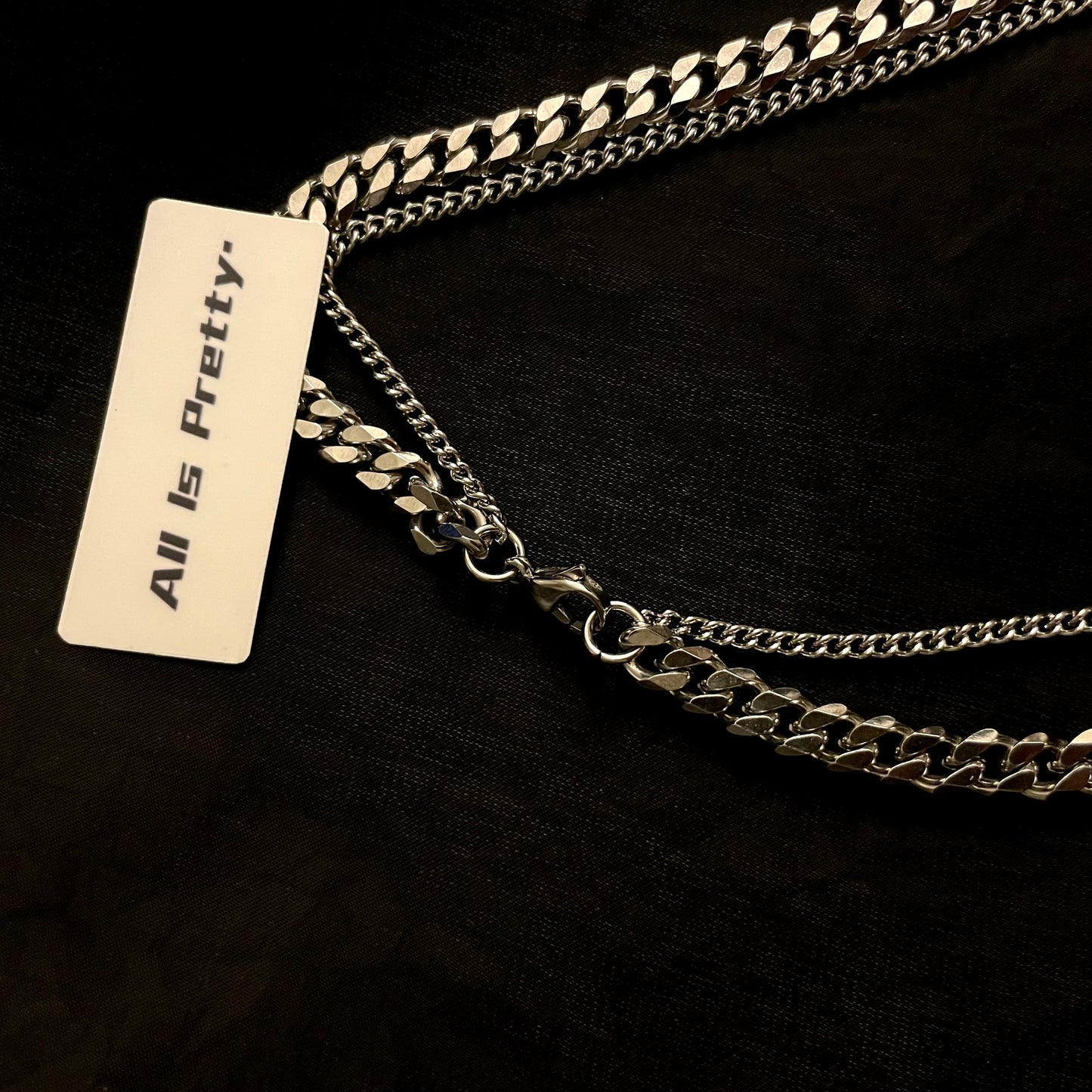 Double layered King pendant necklace