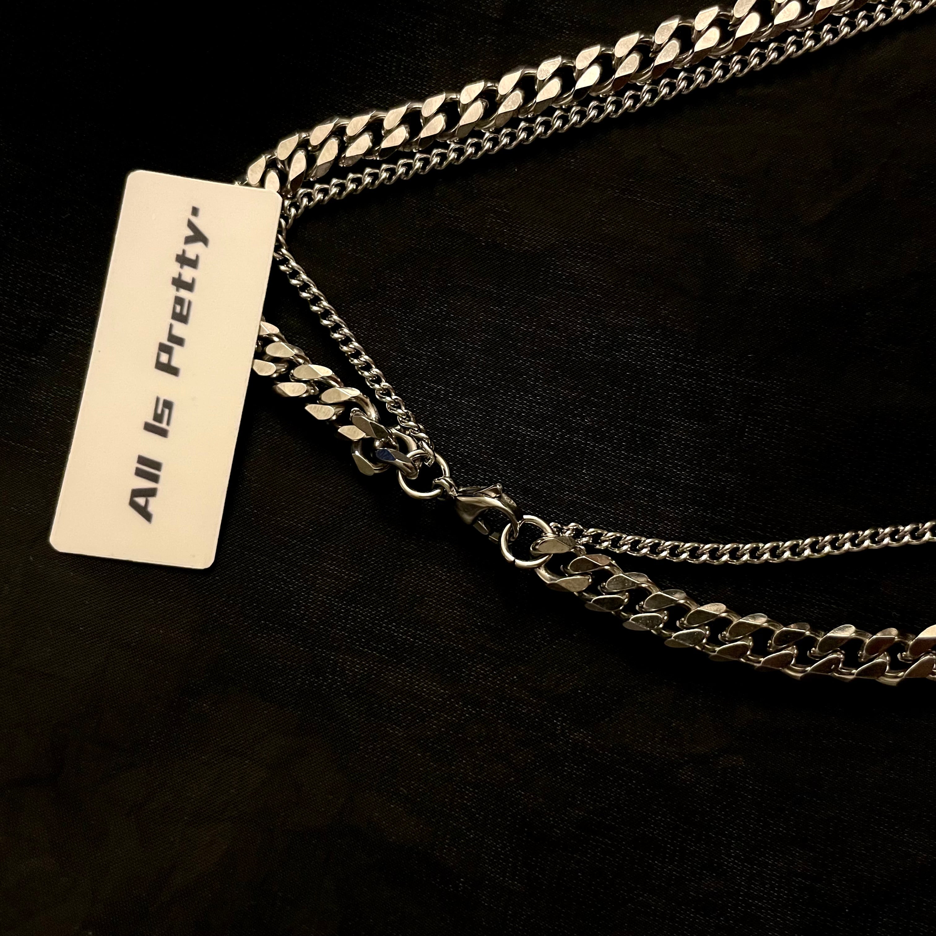 Double layered King pendant necklace