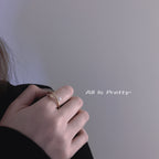 Wrapped pearl silver ring
