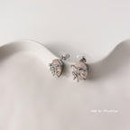 Lava pink studded earrings