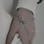 14k gold plated clip chain bracelet