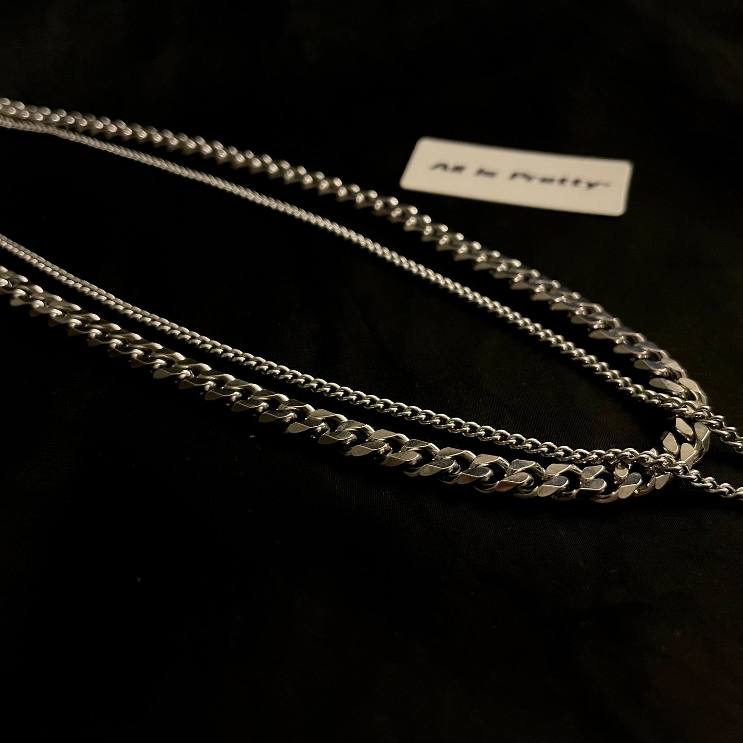 Double layered King pendant necklace