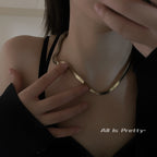 Chunky herringbone necklace