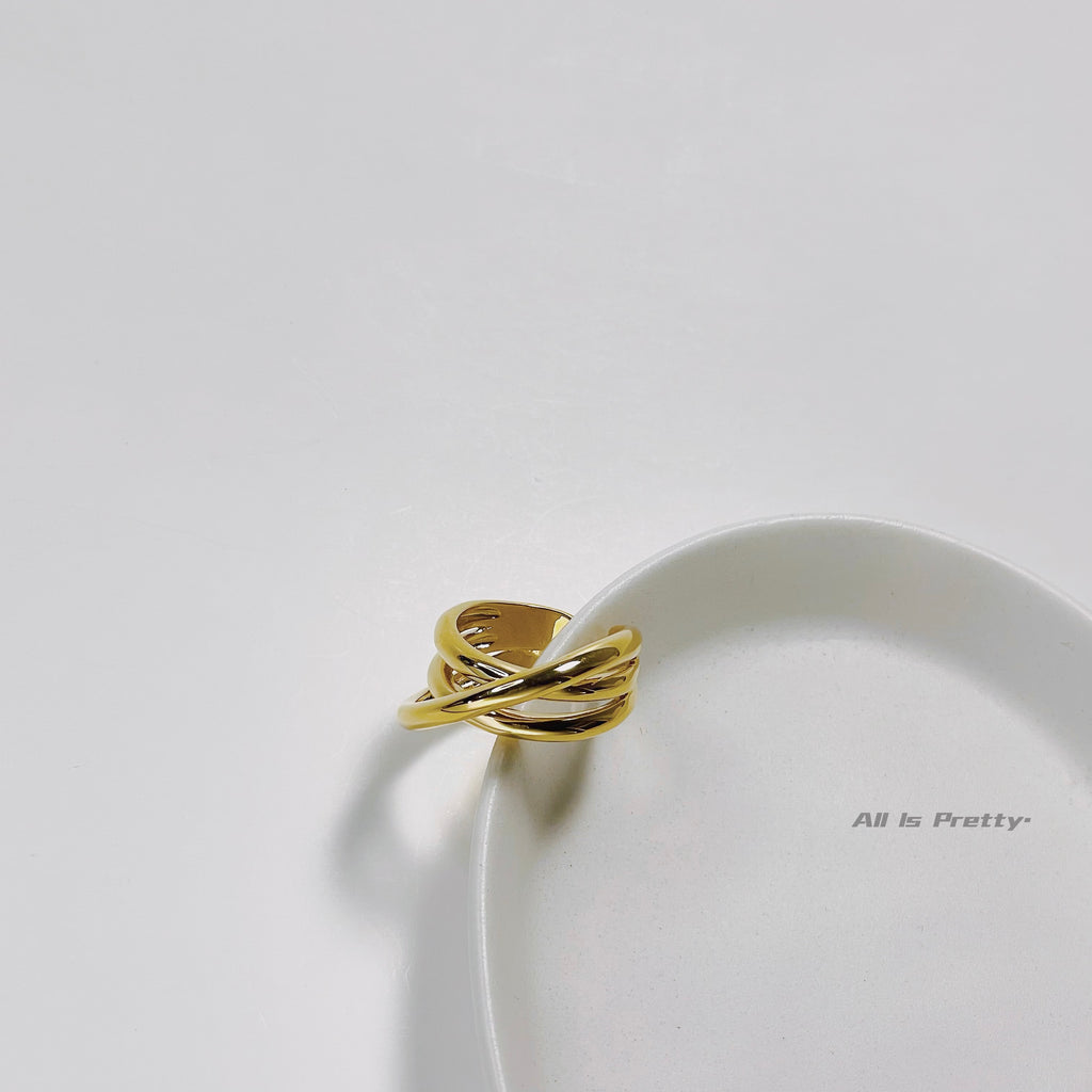 Wrapped skeleton open ring
