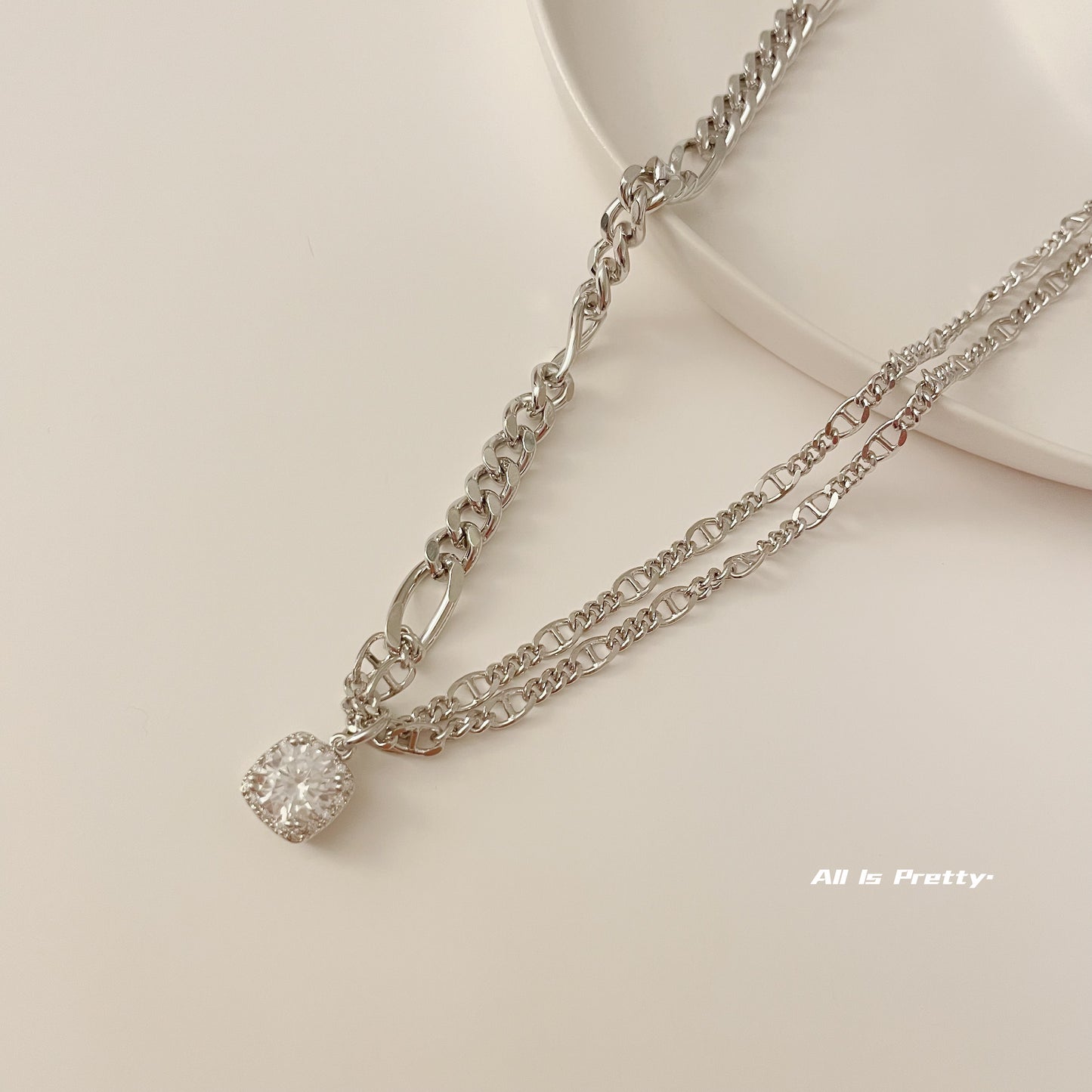 Multi layer chain necklace