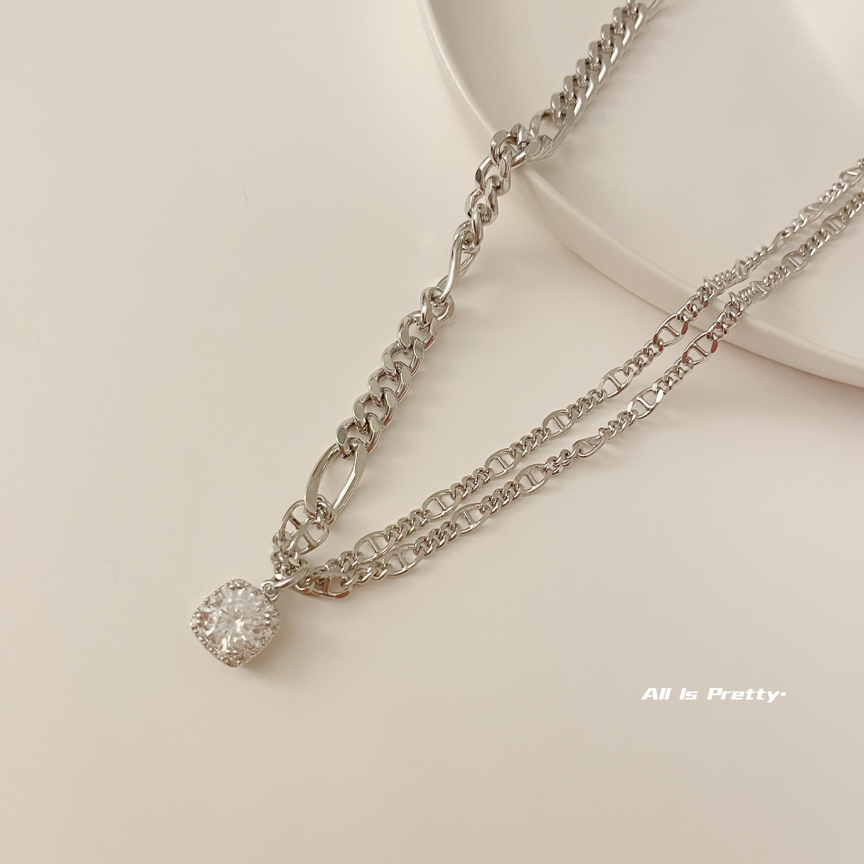 Multi layer chain necklace