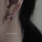 Pink diamonds studded earrings