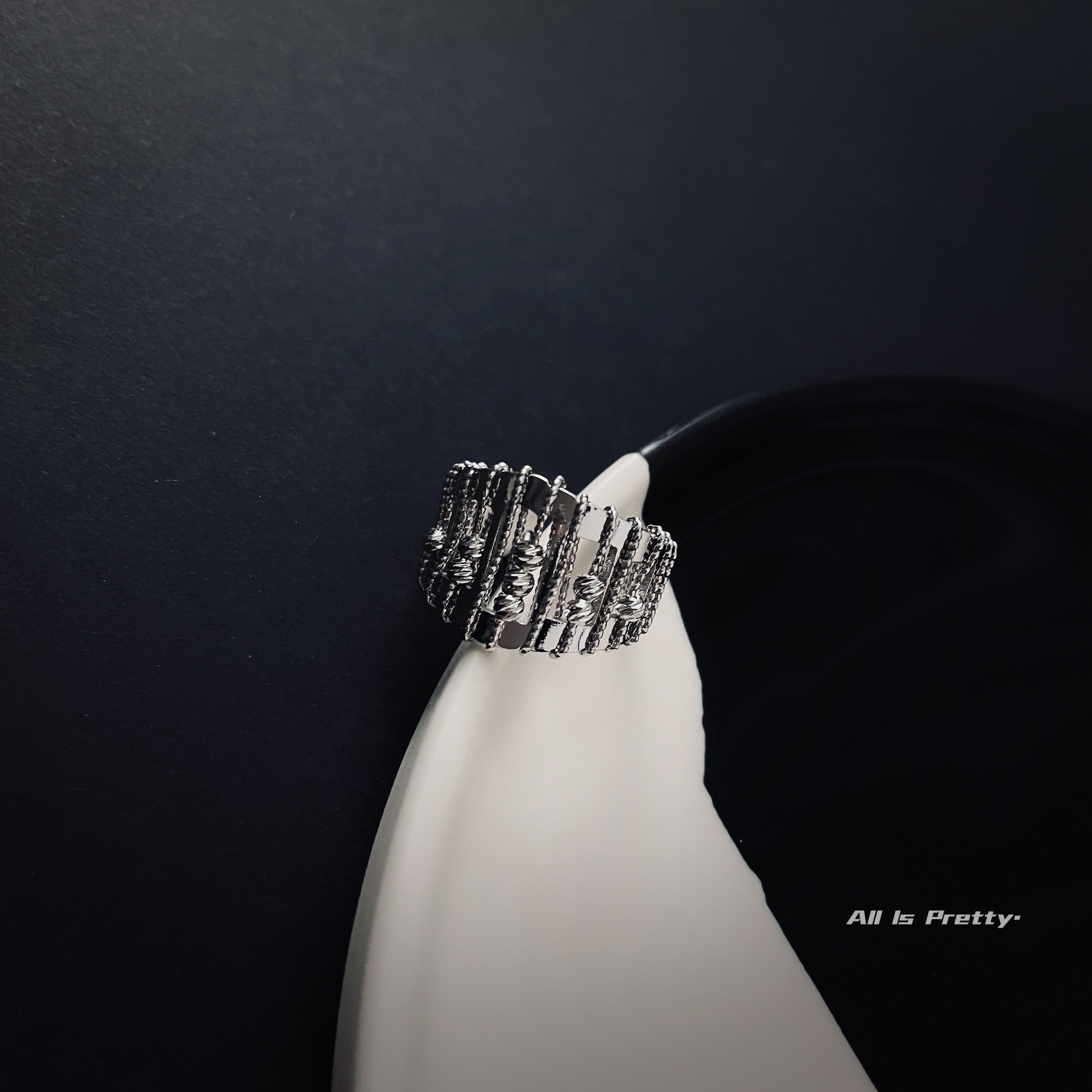 Skeleton Harp Ring