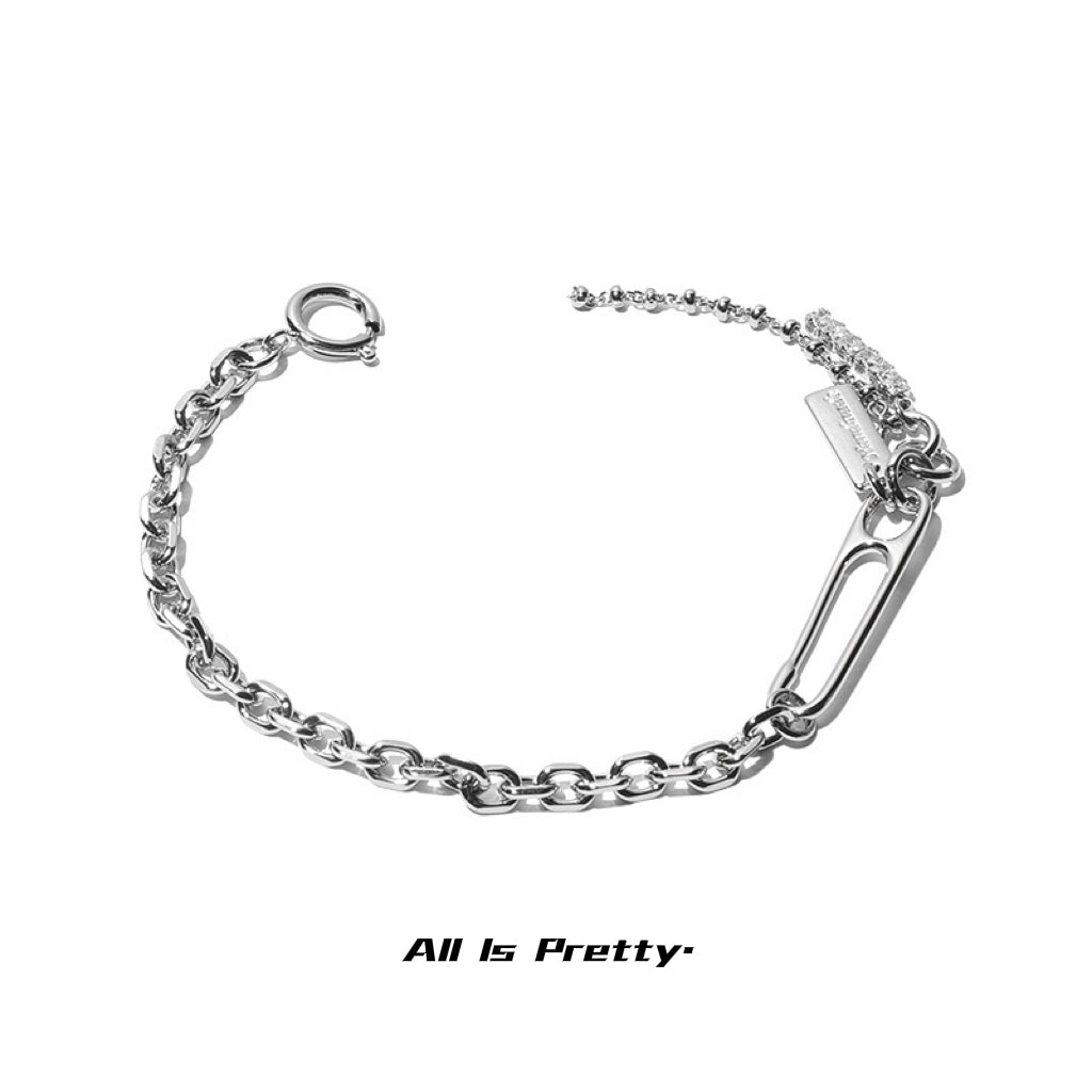 14k gold plated clip chain bracelet