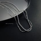 Zirconia & Gold Dual-Layer Necklace