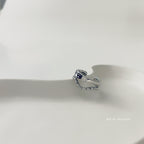 Zirconia chain gold plated ring