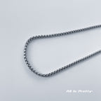 Round box chain necklace