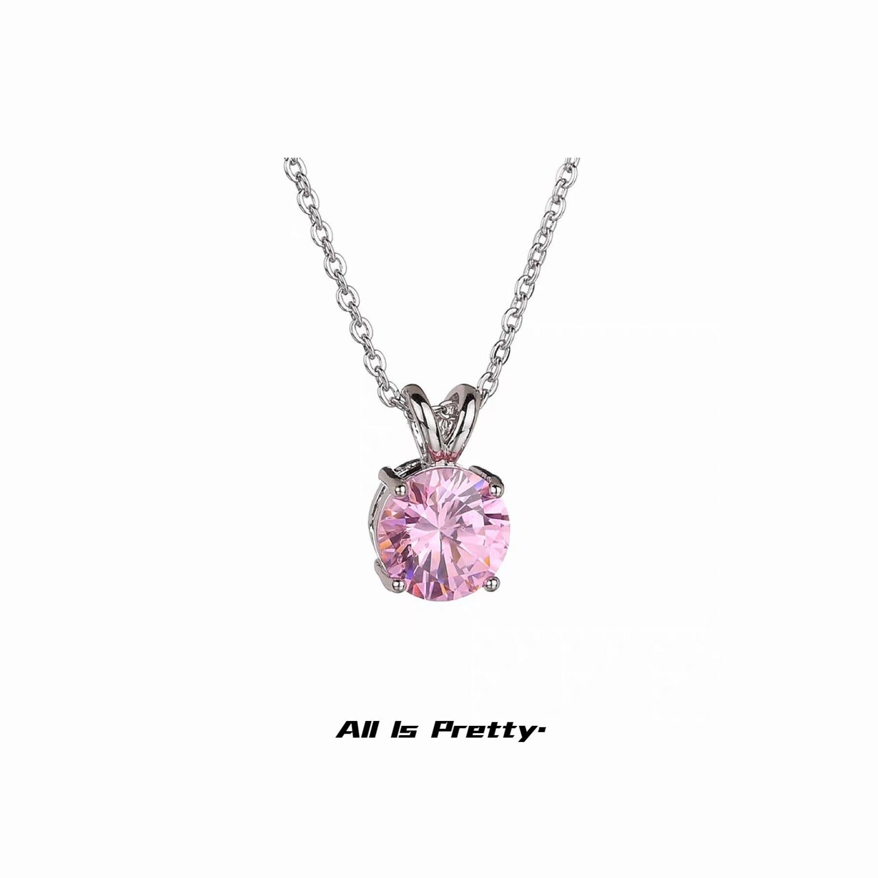 Color crystal pendant necklace