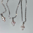 Baroque pearl crystal necklace