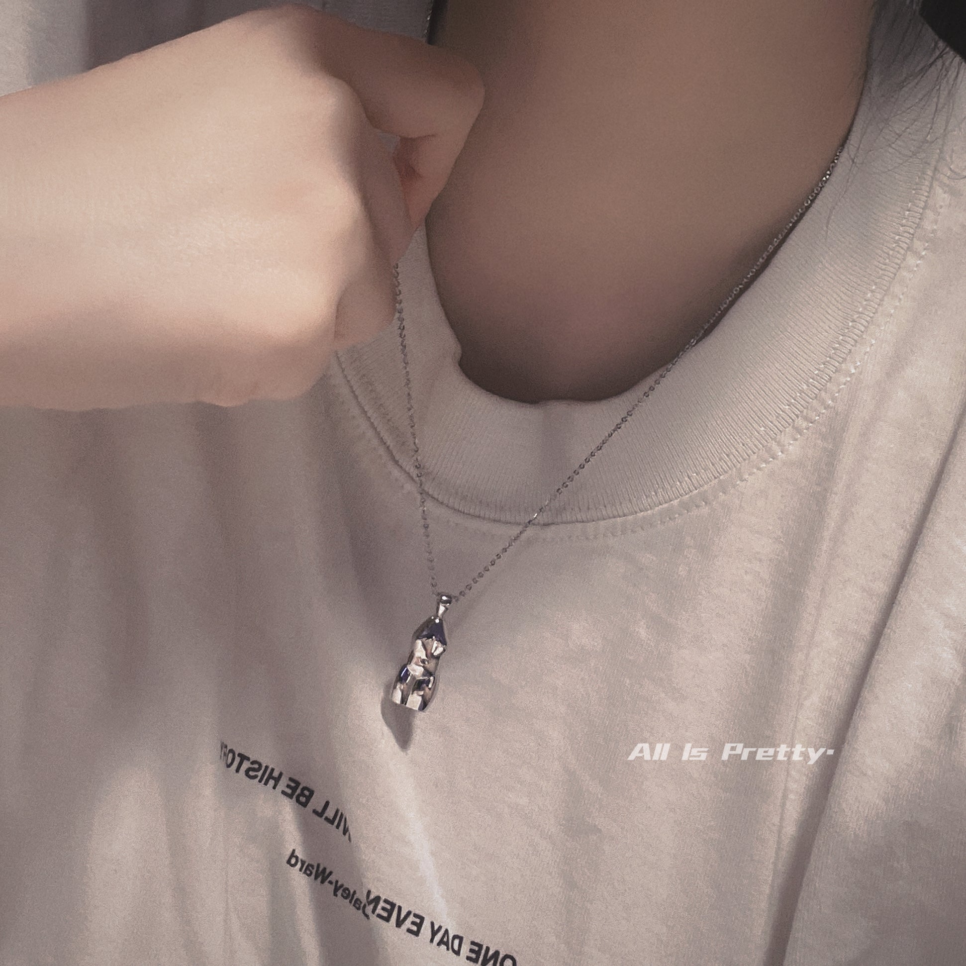 Sculptural Human Figure Pendant Necklace