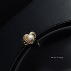 Chunky heart open ring