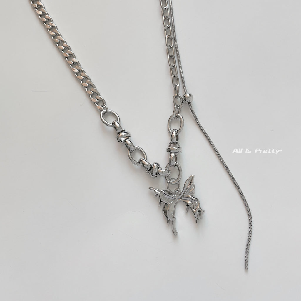 Butterfly Chunky Chain Necklace