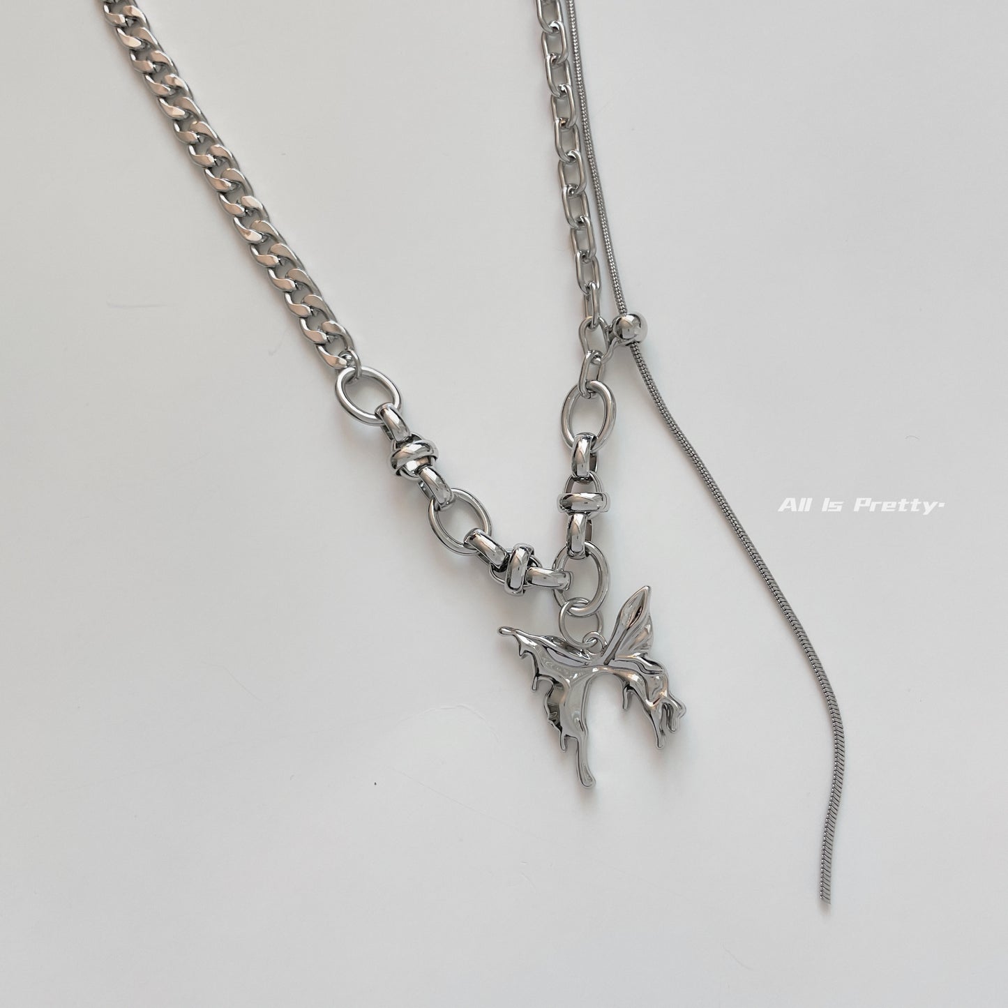 Butterfly Chunky Chain Necklace