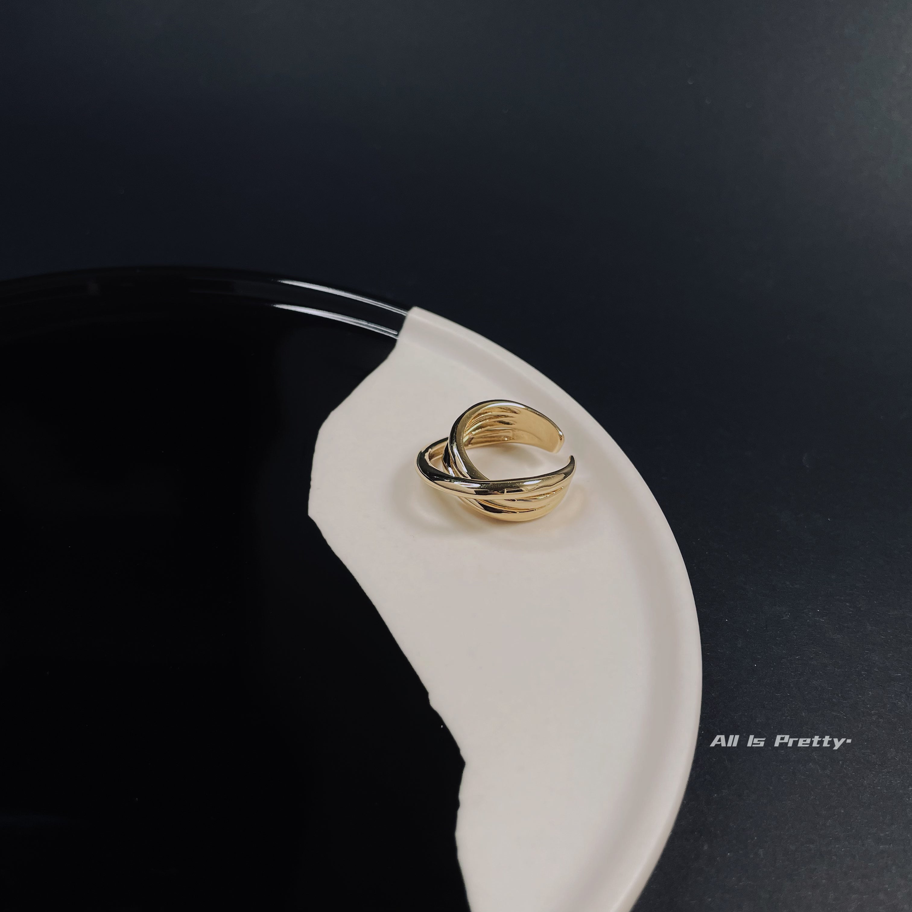Wrapped skeleton open ring