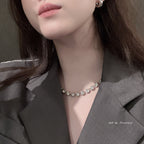 Glamour Tennis Crystal Gold-Plated Necklace