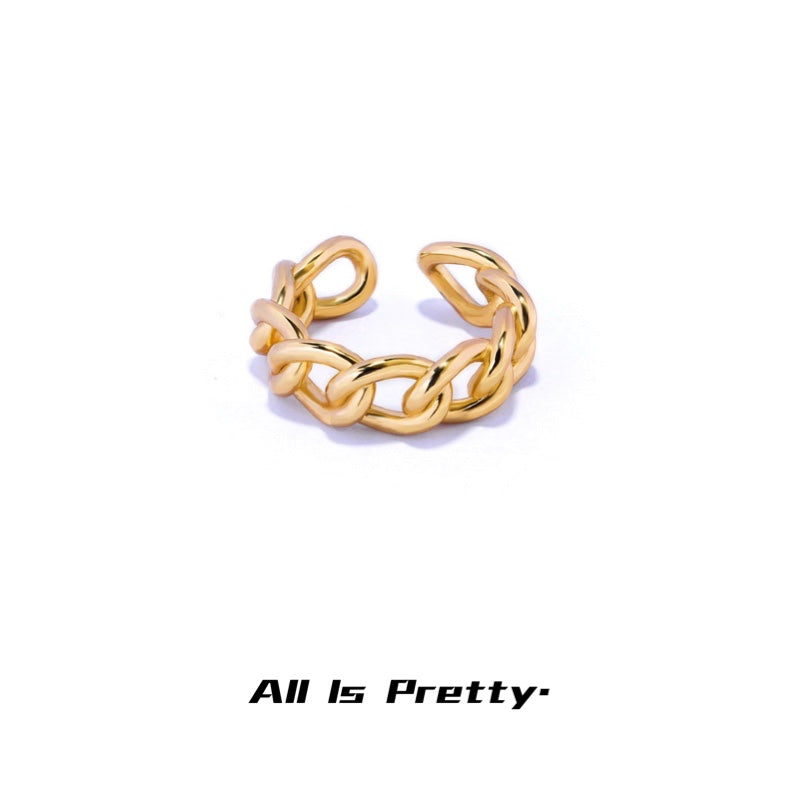 Gold plated chain ring