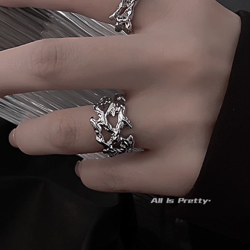 Handmade textured ring