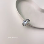 Pink heart crystal chain ring