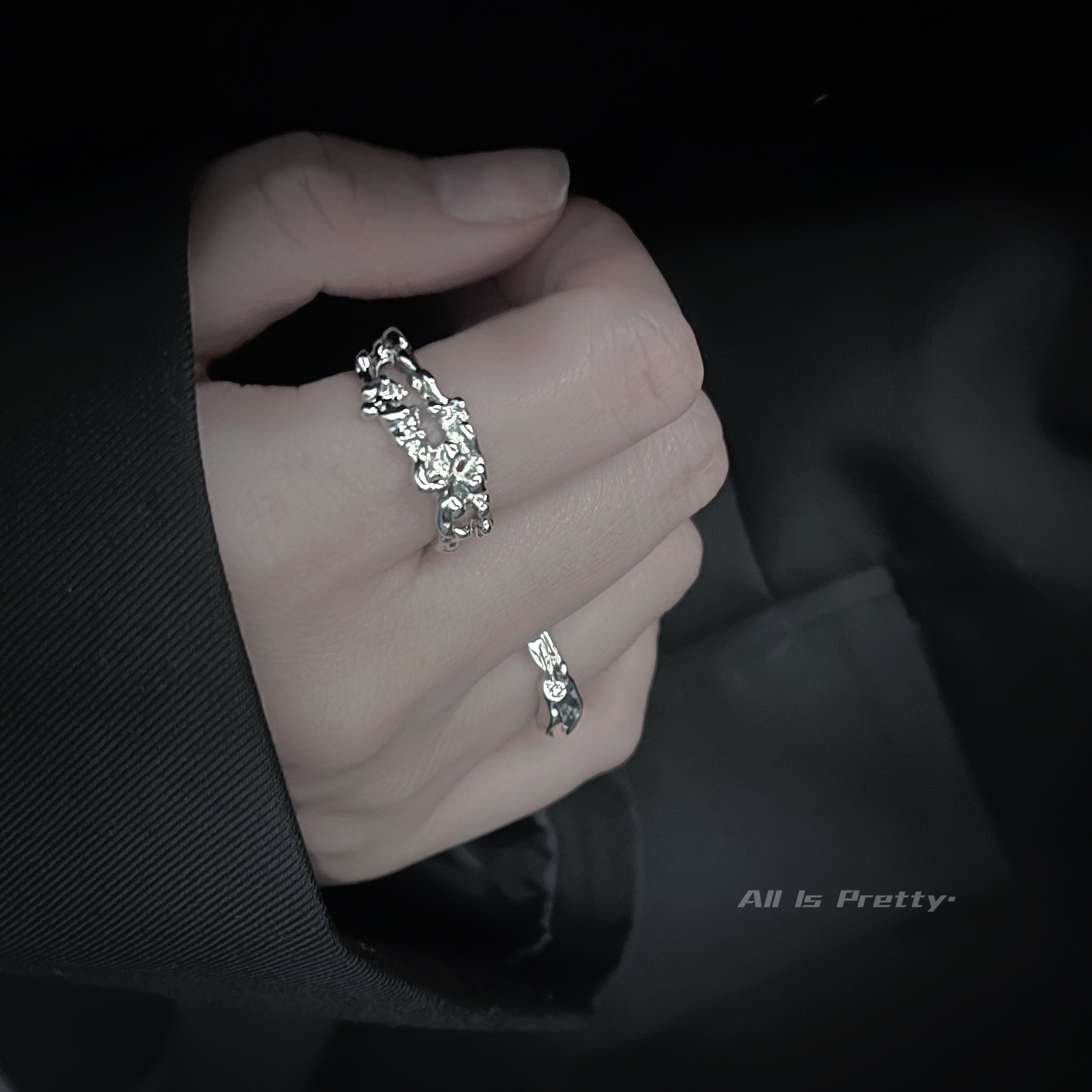 lava shape open ring