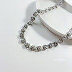 Glamour Tennis Crystal Gold-Plated Necklace
