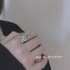Crystal mirror ring
