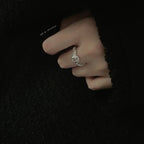 Ice textured open ring